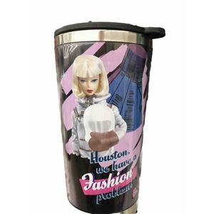 Barbie Astronaut Travel Mug "Houston we have a Fashion problem!" Mattel